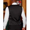 imageCOOFANDY Mens Paisley Tuxedo Vest Victorian Steampunk Gothic Suit Vest Slim Fit VNeck WaistcoatSilver