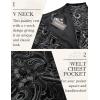 imageCOOFANDY Mens Paisley Tuxedo Vest Victorian Steampunk Gothic Suit Vest Slim Fit VNeck WaistcoatSilver