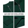 imageCOOFANDY Mens Quarter Zip Pullover Slim Fit Lightweight Knit Pullover Sweaters Casual Polo SweaterGreen