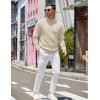 imageCOOFANDY Mens Quarter Zip Pullover Slim Fit Lightweight Knit Pullover Sweaters Casual Polo SweaterKhaki