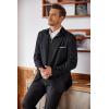 imageCOOFANDY Mens Quarter Zip Up Sweaters Slim Fit Lightweight Mock Neck Pullover Casual Polo SweatersBlack