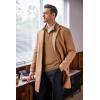 imageCOOFANDY Mens Quarter Zip Up Sweaters Slim Fit Lightweight Mock Neck Pullover Casual Polo SweatersBrown