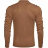 imageCOOFANDY Mens Quarter Zip Up Sweaters Slim Fit Lightweight Mock Neck Pullover Casual Polo SweatersBrown