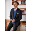imageCOOFANDY Mens Quarter Zip Up Sweaters Slim Fit Lightweight Mock Neck Pullover Casual Polo SweatersDark Blue