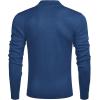 imageCOOFANDY Mens Quarter Zip Up Sweaters Slim Fit Lightweight Mock Neck Pullover Casual Polo SweatersDark Blue