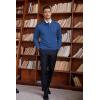imageCOOFANDY Mens Quarter Zip Up Sweaters Slim Fit Lightweight Mock Neck Pullover Casual Polo SweatersDark Blue
