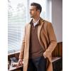 imageCOOFANDY Mens Quarter Zip Up Sweaters Slim Fit Lightweight Mock Neck Pullover Casual Polo SweatersDark Brown