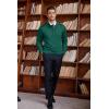 imageCOOFANDY Mens Quarter Zip Up Sweaters Slim Fit Lightweight Mock Neck Pullover Casual Polo SweatersDark Green