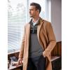 imageCOOFANDY Mens Quarter Zip Up Sweaters Slim Fit Lightweight Mock Neck Pullover Casual Polo SweatersDark Heather Grey  Black Stripe