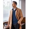 imageCOOFANDY Mens Quarter Zip Up Sweaters Slim Fit Lightweight Mock Neck Pullover Casual Polo SweatersDeep Blue