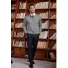 imageCOOFANDY Mens Quarter Zip Up Sweaters Slim Fit Lightweight Mock Neck Pullover Casual Polo SweatersGrey
