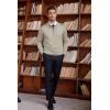 imageCOOFANDY Mens Quarter Zip Up Sweaters Slim Fit Lightweight Mock Neck Pullover Casual Polo SweatersKhaki