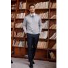 imageCOOFANDY Mens Quarter Zip Up Sweaters Slim Fit Lightweight Mock Neck Pullover Casual Polo SweatersLight Grey