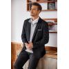 imageCOOFANDY Mens Quarter Zip Up Sweaters Slim Fit Lightweight Mock Neck Pullover Casual Polo SweatersLight Grey