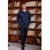 imageCOOFANDY Mens Quarter Zip Up Sweaters Slim Fit Lightweight Mock Neck Pullover Casual Polo SweatersNavy Blue