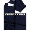 imageCOOFANDY Mens Quarter Zip Up Sweaters Slim Fit Lightweight Mock Neck Pullover Casual Polo SweatersNavy Blue