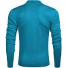 imageCOOFANDY Mens Quarter Zip Up Sweaters Slim Fit Lightweight Mock Neck Pullover Casual Polo SweatersPeacock Blue