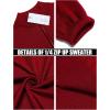 imageCOOFANDY Mens Quarter Zip Up Sweaters Slim Fit Lightweight Mock Neck Pullover Casual Polo SweatersRed