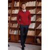 imageCOOFANDY Mens Quarter Zip Up Sweaters Slim Fit Lightweight Mock Neck Pullover Casual Polo SweatersRed