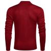 imageCOOFANDY Mens Quarter Zip Up Sweaters Slim Fit Lightweight Mock Neck Pullover Casual Polo SweatersRed
