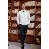 imageCOOFANDY Mens Quarter Zip Up Sweaters Slim Fit Lightweight Mock Neck Pullover Casual Polo SweatersWhite