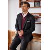 imageCOOFANDY Mens Quarter Zip Up Sweaters Slim Fit Lightweight Mock Neck Pullover Casual Polo SweatersWine Red