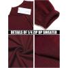 imageCOOFANDY Mens Quarter Zip Up Sweaters Slim Fit Lightweight Mock Neck Pullover Casual Polo SweatersWine Red