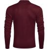 imageCOOFANDY Mens Quarter Zip Up Sweaters Slim Fit Lightweight Mock Neck Pullover Casual Polo SweatersWine Red