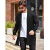 imageCOOFANDY Mens Ruffle Shawl Collar Cardigan Open Front Lightweight Long Length Drape Cape Overcoat with PocketsBlack