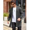 imageCOOFANDY Mens Ruffle Shawl Collar Cardigan Open Front Lightweight Long Length Drape Cape Overcoat with PocketsHeather Black