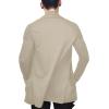 imageCOOFANDY Mens Ruffle Shawl Collar Cardigan Open Front Lightweight Long Length Drape Cape Overcoat with PocketsKhaki