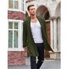 imageCOOFANDY Mens Ruffle Shawl Collar Cardigan Open Front Lightweight Long Length Drape Cape Overcoat with PocketsOlive Green