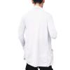 imageCOOFANDY Mens Ruffle Shawl Collar Cardigan Open Front Lightweight Long Length Drape Cape Overcoat with PocketsWhite