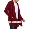 imageCOOFANDY Mens Ruffle Shawl Collar Cardigan Open Front Lightweight Long Length Drape Cape Overcoat with PocketsWine Red