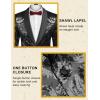 imageCOOFANDY Mens Sequin Blazer Sparkly Glitter Jacket Shiny Floral Suit Jacket Stylish Party Wedding Banquet Prom TuxedoBlack