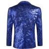 imageCOOFANDY Mens Sequin Blazer Sparkly Glitter Jacket Shiny Floral Suit Jacket Stylish Party Wedding Banquet Prom TuxedoBlue