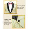 imageCOOFANDY Mens Sequin Blazer Sparkly Glitter Jacket Shiny Floral Suit Jacket Stylish Party Wedding Banquet Prom TuxedoChampagne