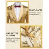imageCOOFANDY Mens Sequin Blazer Sparkly Glitter Jacket Shiny Floral Suit Jacket Stylish Party Wedding Banquet Prom TuxedoGold