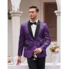 imageCOOFANDY Mens Sequin Blazer Sparkly Glitter Jacket Shiny Floral Suit Jacket Stylish Party Wedding Banquet Prom TuxedoPurple