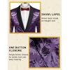 imageCOOFANDY Mens Sequin Blazer Sparkly Glitter Jacket Shiny Floral Suit Jacket Stylish Party Wedding Banquet Prom TuxedoPurple
