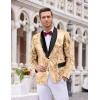 imageCOOFANDY Mens Sequin Blazer Sparkly Glitter Jacket Shiny Floral Suit Jacket Stylish Party Wedding Banquet Prom TuxedoRose Gold