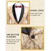 imageCOOFANDY Mens Sequin Blazer Sparkly Glitter Jacket Shiny Floral Suit Jacket Stylish Party Wedding Banquet Prom TuxedoRose Gold