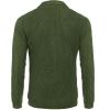 imageCOOFANDY Mens Shawl Collar Cardigan Sweater Slim Fit Cable Knit Button up Sweater with PocketsArmy Green