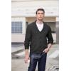 imageCOOFANDY Mens Shawl Collar Cardigan Sweater Slim Fit Cable Knit Button up Sweater with PocketsBlack