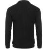 imageCOOFANDY Mens Shawl Collar Cardigan Sweater Slim Fit Cable Knit Button up Sweater with PocketsBlack