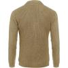 imageCOOFANDY Mens Shawl Collar Cardigan Sweater Slim Fit Cable Knit Button up Sweater with PocketsDark Khaki