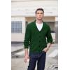 imageCOOFANDY Mens Shawl Collar Cardigan Sweater Slim Fit Cable Knit Button up Sweater with PocketsLight Green