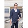 imageCOOFANDY Mens Shawl Collar Cardigan Sweater Slim Fit Cable Knit Button up Sweater with PocketsSnorkel Blue