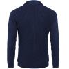 imageCOOFANDY Mens Shawl Collar Cardigan Sweater Slim Fit Cable Knit Button up Sweater with PocketsSnorkel Blue