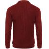 imageCOOFANDY Mens Shawl Collar Cardigan Sweater Slim Fit Cable Knit Button up Sweater with PocketsWine Red